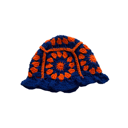 Orange and Blue Sunburst Bucket Hat